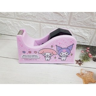 正版三麗鷗 桌上小型膠帶台 迷你膠帶台 庫洛米 大耳狗 大型膠帶台, 大型膠帶台~庫洛米+美樂蒂, 粉紅色