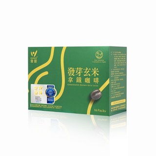 常景生機 發芽玄米咖啡 拿鐵咖啡 (16包) - 健康養生、無添加、風味獨特, 25g, 1個, 16個裝