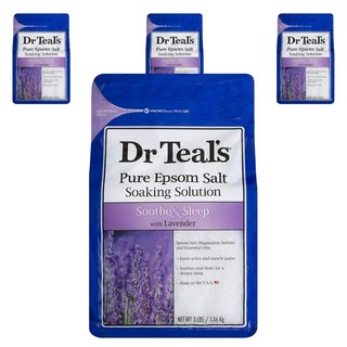 Dr Teal's 瀉鹽薰衣草沐浴鹽, 4包, 1.36kg