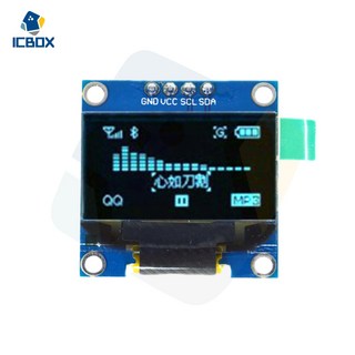 0.96吋 128x64 藍色OLED顯示模組 (I2C/4針) A110