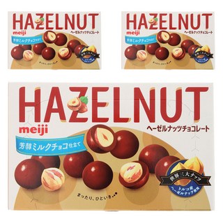 meiji 明治 榛果牛奶巧克力, 3個, 52g