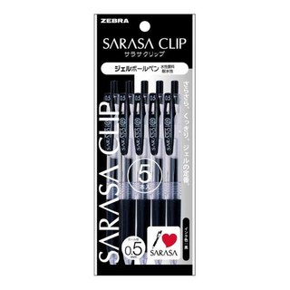 ZEBRA 斑馬牌 Sarasa clip環保鋼珠筆 0.5mm, 1套, 黑色