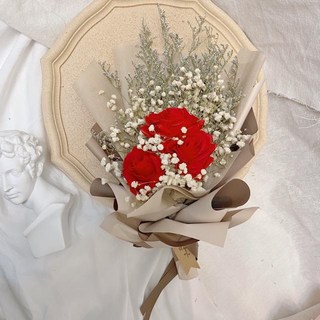 ONEDAY 仿真玫瑰花束 (畢業/情人節), 大地色