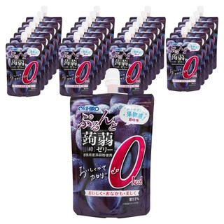 ORIHIRO 零卡蒟蒻果凍飲 巨峰葡萄口味, 24個