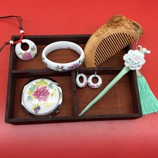 百麗的店 女神祭祀套裝 拜媽祖娘娘 王母娘娘 臨水夫人 髮簪 梳子 耳環, 圖1