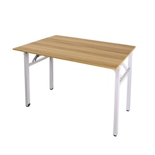 AOTTO 免組裝寬大折疊書桌-100公分(懶人桌 邊桌 工作桌 電腦桌), 木紋