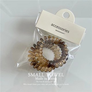 ST korea韓國東大門咖色豹紋高彈力電話線髮圈紮頭繩髮飾