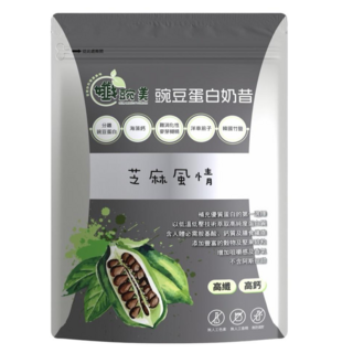 孅豌美 豌豆蛋白奶昔-芝麻狂想 高纖高鈣 無添加 健康代餐, 500g, 1個
