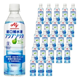 AJINOMOTO 味之素 Aqua Solita易飲型電解質飲品 蘋果口味, 24個, 500ml