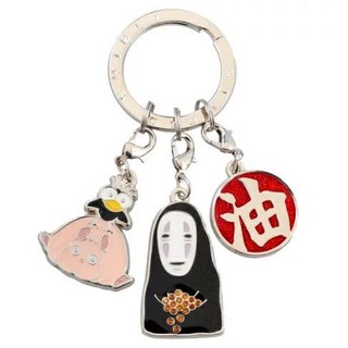雲購 現貨 正版 日本進口 宮崎駿 神隱少女 無臉男 鑰匙圈 吊飾 掛飾, 紅黑, 10個