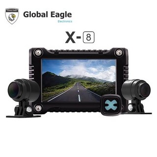 全球鷹X8 響尾蛇 X8 機車行車紀錄器 前後雙鏡頭 1080P WIFI SONY鏡頭 TS碼流, 64G