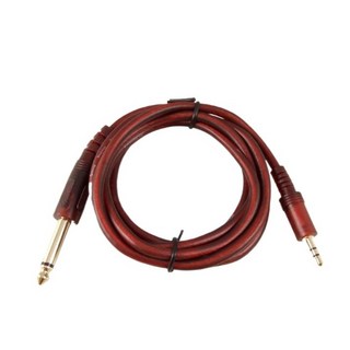 3.5mm轉6.3mm音頻線 立體聲轉單音調音台連接線 高品質音頻傳輸, 棕, 1個