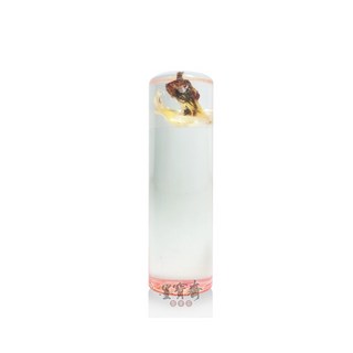 透明科技水晶臍帶印章，寶寶臍帶紀念品，客製化臍帶保存，新生兒滿月禮。, 透明 7*1.8cm, 透明