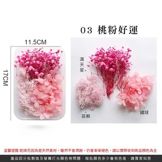 乾燥花 花藝材料包 拍照道具 花材 乾花 裝飾用 居家裝飾 卡片裝飾 DIY, 03.桃粉好運