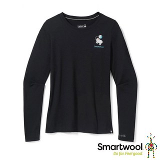 Smartwool 女 塗鴉長袖Tee 美麗諾羊毛太空探險