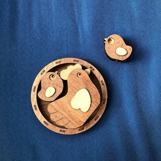 DIY組裝起家雞木製玩具模型，兒童玩具，新居落成/婚禮小物/送禮/擺飾, 詳見包裝