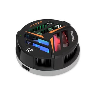 POLYWELL 手機磁吸散熱器 適用 手機散熱器 手機降溫器 手機冷卻器 手機散熱風扇, 黑色, 1個