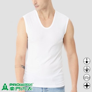 PROMAN豪門 輕爽紗羅紋沁涼無袖衫 (M-XXL加大尺碼) 男士透氣舒適內搭