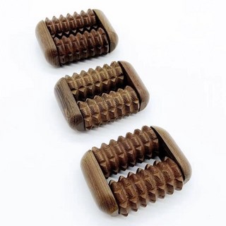 天龍紡 雞翅木算盤珠滾輪手部按摩器/擀筋棒, 1個