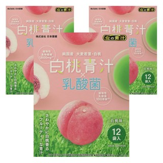 TheGolden 白桃青汁乳酸菌沖泡飲隨身包 12條入, 3個