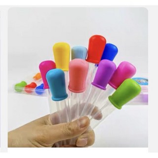 滴管素材 矽膠滴管 10色滴管組 兒童實驗 美術創作, 1套, 10個裝