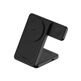 Rocket nopea Qi2 三合一折疊無線充電器，手機/耳機/手錶無線充電，可折疊便攜，快速充電, 黑色, 1個