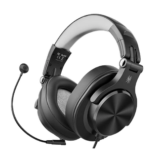 OneOdio 商務電競線控麥克風HI-Res有線監聽耳機 A71D, 黑色