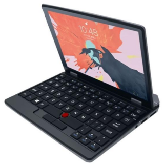 7吋迷你筆電 Win11繁中 觸控螢幕 12G 512GB 小紅點 0.65kg 輕薄好攜帶, 黑色, 1台, 12GB, WIN11 S