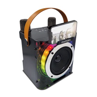 mimax無線行動K歌音箱 藍牙無線連接 炫彩LED燈光 便攜提手設計, 鋼琴黑, 雪花白, 櫻花粉, 熱情紅, Live-3D