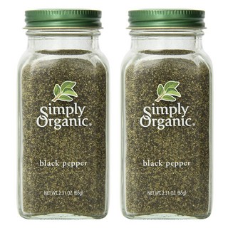 Simply Organic 黑胡椒粉, 2個, 65g