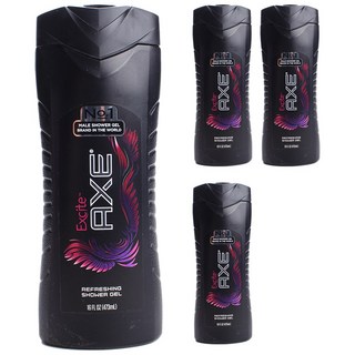 AXE 清爽淋浴乳, 激發, 4個
