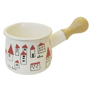 plune. 房子印花琺瑯單柄牛奶鍋, 1個, 赤谷なにに, 11cm