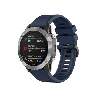 Garmin Forerunner 965 矽膠錶帶 22mm 快拆 快扣 運動透氣, 午夜藍, 1套