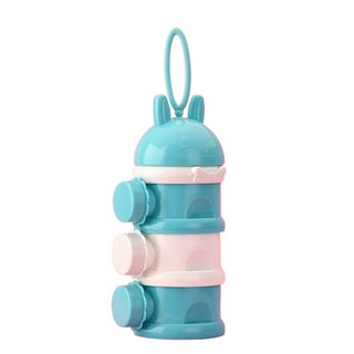 桔比雜貨舖 奶粉分裝盒 側開分層環保便攜兒童外出儲存奶粉盒, I現貨I 藍色, 1個