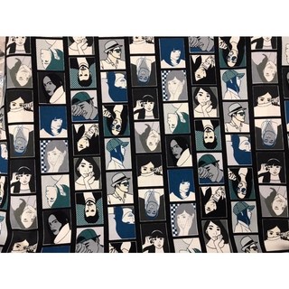 日本布 COSMO 棉麻布 新潮人物 一尺價 手作材料 拼布材料, 詳見包裝, 詳見包裝