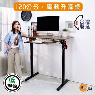 BuyJM 台灣製低甲醛電動升降桌，書桌/電腦桌/辦公桌/成長桌，110/130公分寬可選, 木紋色