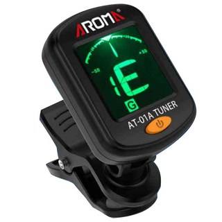 AROMA AT-01A 夾式吉他調音器 電吉他 貝斯 烏克麗麗 送電池, 一個