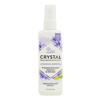 CRYSTAL 礦物質除臭身體噴霧 薰衣草白茶, 1入, 118ml