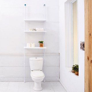 H&R安室家 頂天立地多功能馬桶置物架 TS190, 白色, 1個