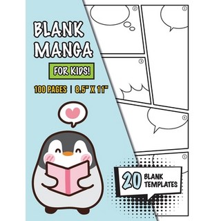 (英文圖書) Blank Manga for Kids (Ages 4-8 8-12): (100 Pages) Draw Your Own Manga with a Variety of 20 B... 平裝版, Engage Books (Activities), 英文
