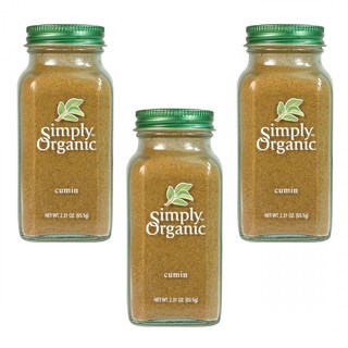 Simply Organic 孜然粉, 3罐, 65g