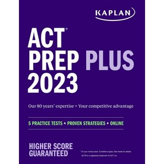 (英文圖書) ACT Prep Plus 2023: 5 Practice Tests + Proven Strategies + Online 平裝版, Kaplan Publishing, 英文