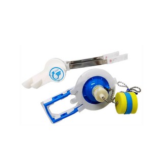 二段式沖水器 兩段式 水箱省水另件 大小號 分段沖水器 落水皮 馬桶水箱, 藍