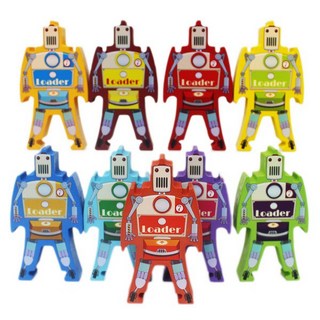 木製平衡機器人積木疊疊樂桌遊：趣味平衡木玩具，激發空間想像力與手眼協調能力, 一盒入, 1個