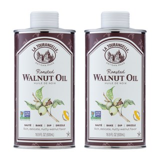 LA TOURANGELLE 烘烤核桃油 無麩質 純素, 2個, 500ml