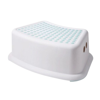 兒童防滑安全穩固墊高凳 單層馬桶踏板輔助凳 藍色, I現貨I 藍色