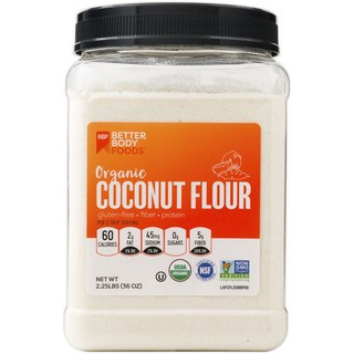 BETTER BODY FOODS 椰子粉, 1罐, 1.02kg