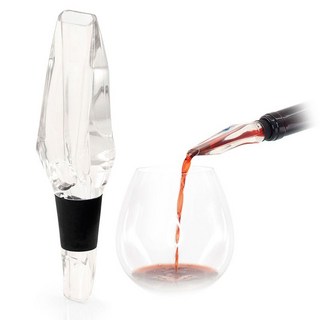 Pulltex 西班牙 Wine Aerator快速呼吸倒酒器 - 提升紅酒風味，享受更佳品酒體驗, 透明, 1個