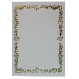 A4空白獎狀紙(牡丹花邊.無缺口)一包10張入 空白聘書紙 空白感謝狀紙 空白證書, 一包10張入