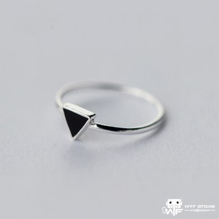 幾何三角 可調式開口戒指